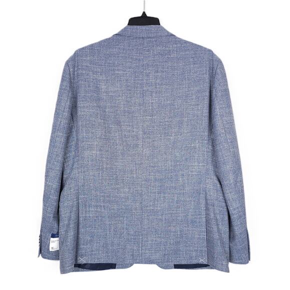 Tommy Hilfiger Men's Modern-Fit Flex Stretch Basketweave Sport Coat Blue 42L NWT - Picture 3 of 7